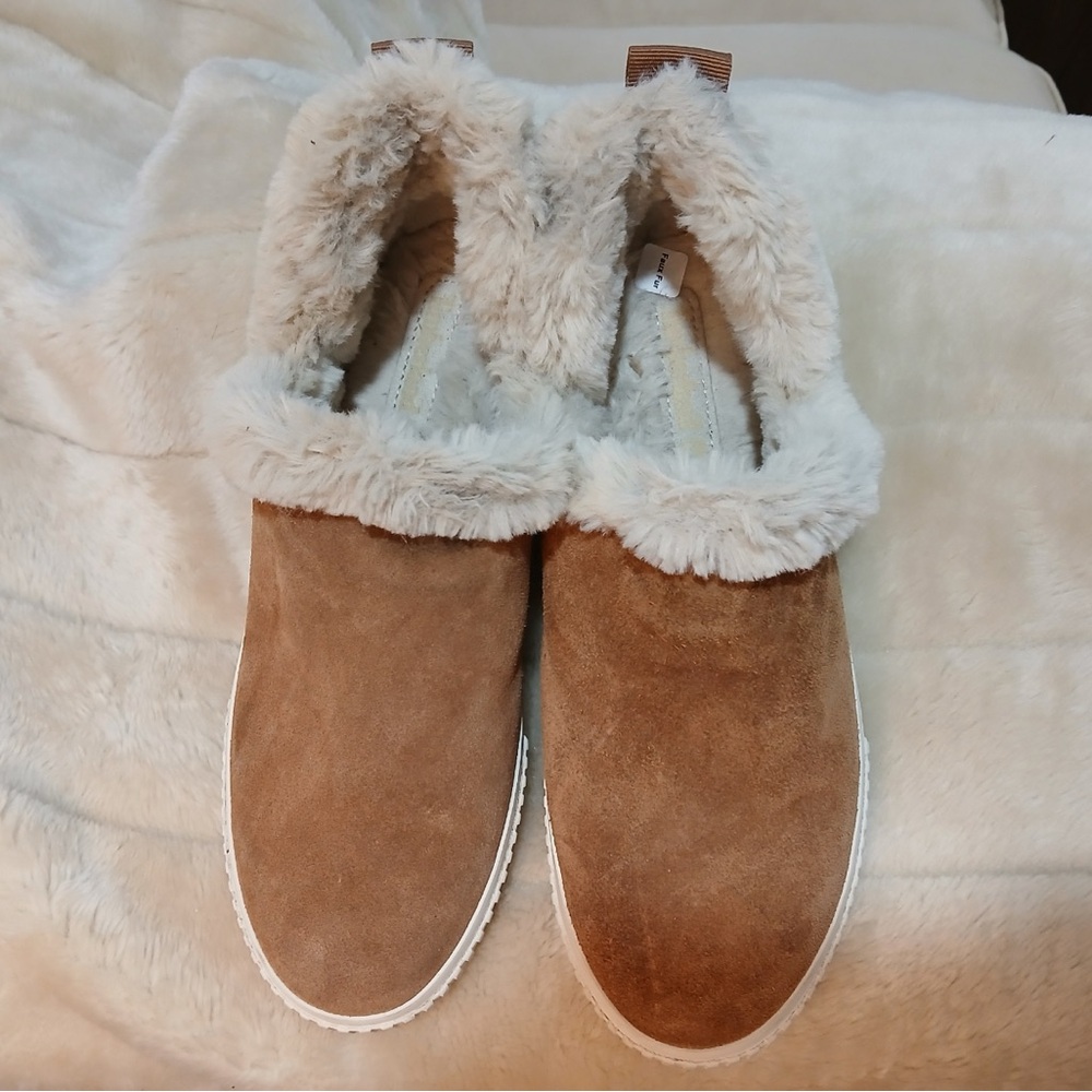 Timberland Tan Suede Slip-On Shoes